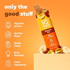 IQBAR Clean Plant Protein Bars - Banana Nut - 36 Count - Keto, Vegan, High Fiber, Gluten and Dairy Free, Low Sugar Snack - Brain and Body Nutrients for Focus, Energy, Meal Replacement