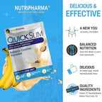 Quick Slim High Protein Shakes for Weight Loss, 30 Servings, Complete Meal Replacement Powder, Diet Shakes for Women & Men, 20g Protein, 27 Vit & Min, Keto, Gluten Free (Banana Cookies, 30 Sachets)