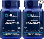 Life Extension Optimized Resveratrol, 90 Caps (Pack of 2)
