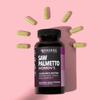 Saw Palmetto for Women with Biotin 5000mcg - Powerful DHT Blocker to Support Hair, Skin, and Nail Health - 120 Count - Vegan, Non-GMO Vitamin for Stronger, Fuller Looking Locks - 2 Month Supply