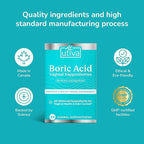 Szio+ Utiva Boric Acid Suppositories for Women - pH Balance - Feminine Care - 600mg Boric Acid to Lower pH and Support Vaginal Health, BV Treatment for Women, 30 Vaginal Suppositories