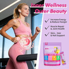 Electrolyte Collagen Powder Packets, 10g Collagen Protein Drink Mix for Hydration Recovery, Zero Sugar 2-in-1 Post Workout Rehydration, Joint Skin Muscle Support, 5 Vitamins, Tropical Fruit