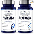 1MD Complete Probiotics Platinum | Supports Digestive Health | with Nourishing Prebiotics, 51 Billion Live CFU, 11 Strains, Dairy-Free | 30 Vegetable Capsules (2-Pack)