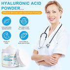 Hyaluronic Acid Powder for Face - High Purity, Water-Soluble Hydrating Powder for DIY Serum, Moisturizer, Skin Care Routine - Deep Moisture, Fine Lines, Anti-Aging Support 120G