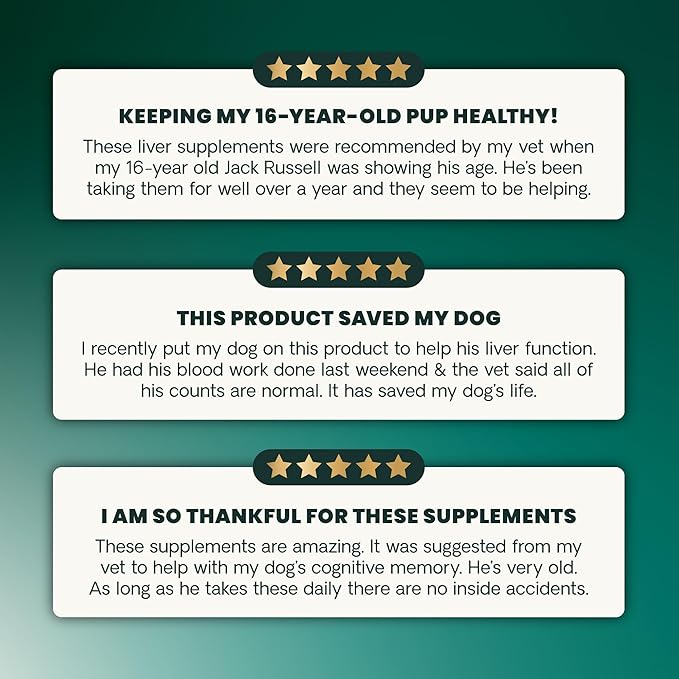 VetriScience Same Liver Health Tablets for Cats & Small Dogs – 90 mg S-Adenosyl Methionine Liver Support Supplement, Methionine Health and Detox Supplement, Glutathione Antioxidant, Tablets, 30 Cnt