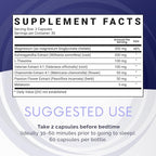 PurePlay Sleep Aids for Adults, Melatonin 3mg Complex with Magnesium and Ashwagandha, Non-Habit Forming Sleep Supplement, 60 Capsules, 30-Days Supply