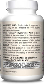 Jarrow Formulas® Hyaluronic Acid 120 mg, Dietary Supplement, Skin Health Support, 120 Veggie Capsules, Up to 60 Day Supply,(Pack of 2)