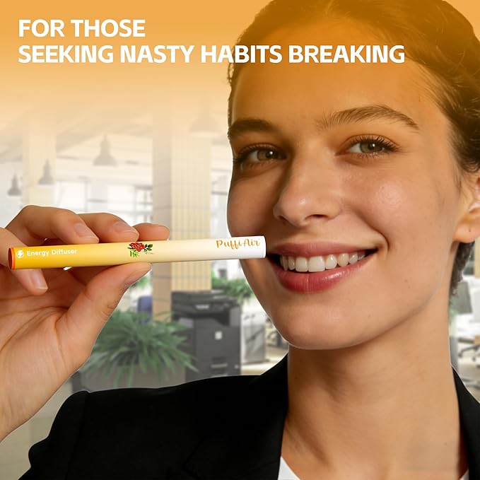 Herbal Diffuser Pen, Energy Diffuser with Guarana, Green Tea Extract, VB12, Peppermint & Menthol for Energy Boost, All Natural Swap - 600 Uses, 2 Diffusers, 1 Pack