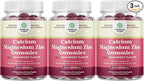 Calcium Magnesium Zinc Gummies - Magnesium Zinc Calcium Supplement Gummies with Vitamin D3 for Teeth and Bone Health - Certified Kosher Non-GMO Gelatin Free & Vegetarian Friendly 60 Count (Pack of 3)
