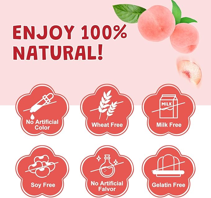 Kids Probiotic-Fiber Gummies, Probiotics-Fiber Gummies for Kids with 5 Billion CFUs & Prebiotics for Digestive Health, with Vitamin C and Zinc for Immune Support, 45 Servings, Natural Peach Flavor