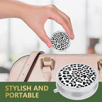 Nipichsha Pill Box, Small Pill Case for Purse & Pocket, Cute Travel Medicine Organizer, Portable Medicine Container Holder to Hold Vitamins, Medication, Fish Oil & Supplement, White Leopard