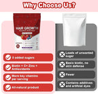 Lumin Hair Growth Gummies – Daily Hair Nourishment with Biotin, Collagen & Botanical Extracts – Supports Thicker, Stronger & Healthier-Looking Hair – Mixed Berry Flavor, 60 Gummies