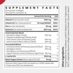 Advanced Liposomal Immune Supplement, Complex with L-Lysine 1,500mg, Vitamins, Minerals & Herbal Extracts, Comprehensive Daily Wellness Blend for Men & Women - 120 Capsules