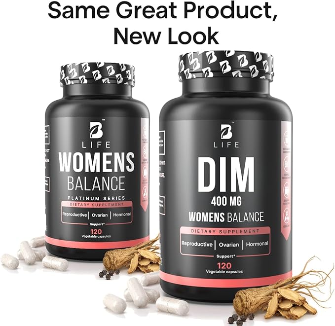 DIM Supplement 400 mg with Myo & D-Chiro Inositol, Dong Quai – Hormone Balance for Women – Fertility Supplements – Inositol Supplement - 120 Caps