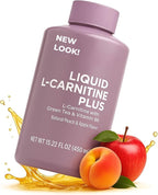 L-Carnitine Liquid Shots – 450mL – Energy Support, Metabolism Booster & Endurance – Drink Supplement with Green Tea & Vitamin B6 | Natural Peach & Apple Flavor