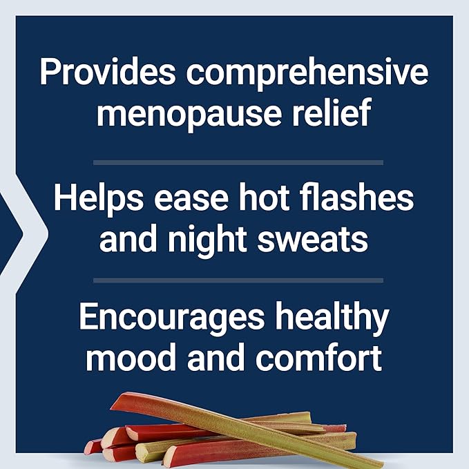 Life Extension Menopause Relief – Siberian Rhubarb, Menopause Supplement for Women, Ease hot Flashes, Mood Swings, Night Sweats Relief, Hormone-Free, Gluten-Free, Non-GMO, Vegetarian, 30 Tablets
