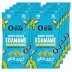 The Only Bean Crunchy Dry Roasted Edamame Snacks (Sea Salt), Healthy High Protein(11g) Keto Food, Low Carb Gluten Free Office Vegan Food 100 Calorie Snack Pack, 0.9oz 10 Pack