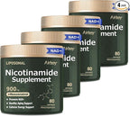Airboy Liposomal Nicotinamide Riboside 900 mg, NAD Supplement with Resveratrol,NMN Alternative NAD Booster Support Anti-Aging, Energy, Focus - 80 Capsulesx 4 Pack