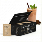 WILD SOCIETY Longevity Shake - Anti Aging Supplement - Protein Powder for Muscle Retention & Recovery, with Whey Isolate, Collagen & Creatine | Cacao Royale, 15 Servings