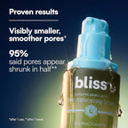 Bliss Disappearing Act Pore-Minimizing Serum – Niacinamide + Pore Vanish Complex with Green Tea – Refines Pores, Controls Oil & Targets Dark Spots for Smooth Glass Skin – 1 Fl Oz