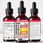 NUSAVA (2 Pack Extra Strength Liquid Vitamin B12 Sublingual Vitamin B Complex - B12 Drops 10000mcg - Methylcobalamin for Energy, Brain, and Heart Support, Raspberry Flavor, 2 floz, 80 Servings