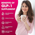 GLP-1 Supplement for Women & Men, GLP-1 Probiotic Gummies - Activates GLP-1 & AMPK, with Akkermansia Probiotic & Natural Berberine for Energy - Strawberry Flavor, Sugar-Free, 60 Count
