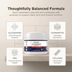 Glucosamine Plus Chondroitin Cream with MSM & Collagen, Supports Healthy Joints, Joint & Muscle Pain Relief, Improves Mobility, Fast Absorption, and Moisturizes Skin, 4 Oz.