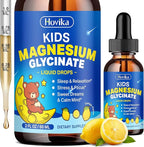 Magnesium Glycinate Liquid for Kids - with L-Theanine Omega-3, Vitamin B6, D3, Zinc - Kids Magnesium Drops for Sleep, Relaxation, Calm & Focus - 2 Fl Oz, Lemon Flavor