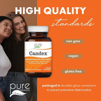 Pure Essence Candex Supplement - Yeast Overgrowth Supplement with Digestive Enzymes, Yeast Infection Probiotic Aid for Men and Women - 40 Capsules