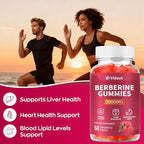 Berberine Gummies 2000mg-Natural High Potency Berberine HCL Supplement - Immune System & Metabolism Support - Vegan, Non-GMO - Delicious Raspberry Flavor (60 Count（Pack of 2）)