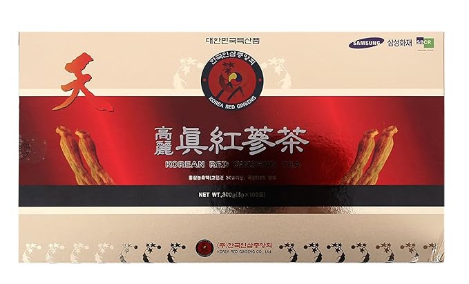 [TG153] Korean Red Ginseng Instant Tea – 6-Year-Old Red Ginseng Granules, 3 g × 100 Sticks, Instant Hot/Cold Drink, Smooth & Naturally Sweet Korean Herbal Tea