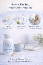 Menopause Support for Women – Hot Flash & Night Sweat Relief – Black Cohosh Supplement – Non-GMO, Gluten-Free – 30 Capsules