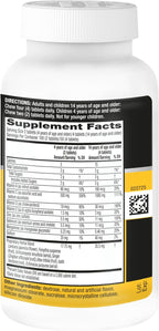 Airborne 1000mg Vitamin C with D and Zinc, Multivitamin Immune Support Supplement with Antioxidants A, C, and E, 200 Chewable Tablets, Citrus Flavor,(Pack of 2)