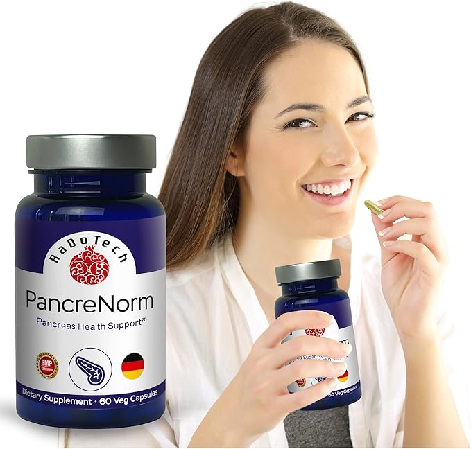 PancreNorm Supplements with Pancreatic Support and Heart Health, Supports Sugar Craving, Muscle Repair and Appetite Control, 60 Veg Capsules, GMP