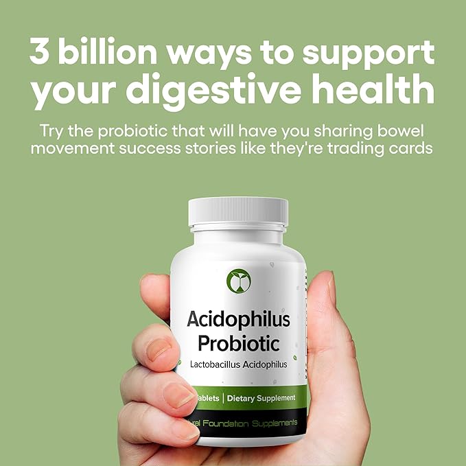 Lactobacillus Acidophilus Probiotic 240 Tablets (4 Month Supply) – Researched Strain LA85 – 3 Billion CFU – Digestive Health & Microbiome Support – GMP Certified (240, Lactobacillus Acidophilus)