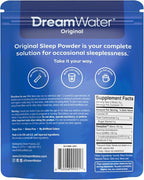 Dream Water Sleep Aid Powder; Melatonin 5mg, GABA, 5-HTP; Natural Flavors; Helps You to Fall Asleep, Fast, and Wake Refreshed; Snoozeberry, 30-Count.