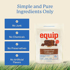 Equip Foods Grass Fed Collagen Powder | Hydrolyzed Bovine Collagen Peptides with Amino Acids | Prime Beef Collagen for Healthy Joints, Skin & Nails | Non-GMO, Paleo Friendly | 30 Servings, Chocolate
