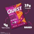 Quest Nutrition Spicy Sweet Chili Tortilla Chip, 19g Protein, 4g Net Carb, High Protein Low Carb, Gluten Free, 1.1 oz (Pack of 12)