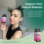 VINATURA Spearmint Leaf Capsules Supplement - Enhanced with DIM & Saw Palmetto, for Unwanted Hair, Women' Health & Skin *USA Made & Tested* - 1380mg/serving, 60 Capsules (30 Servings)