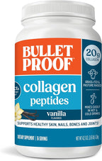 Bulletproof Vanilla Collagen Protein Powder with MCT Oil, 19g Protein, 42.3 Oz, Value Size, Collagen Peptides and Amino Acids for Healthy Skin, Bones and Joints
