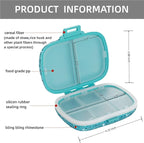 Travel Pill Container Medicine Organizer Daily Purse Pill Case Cute Pill Vitamin Box Small Pocket Pill Holder Mini Pill Organizer for Supplement(Blue)
