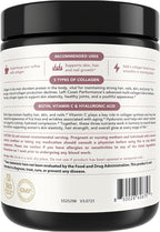 Multi Collagen Peptides Powder Types I, II, III, V, X Multi Collagen Protein Powder with Hyaluronic Acid, Biotin, Vitamin C, For Skin Hair Nails Joints and Gut Health - Keto, Non-GMO Supplement