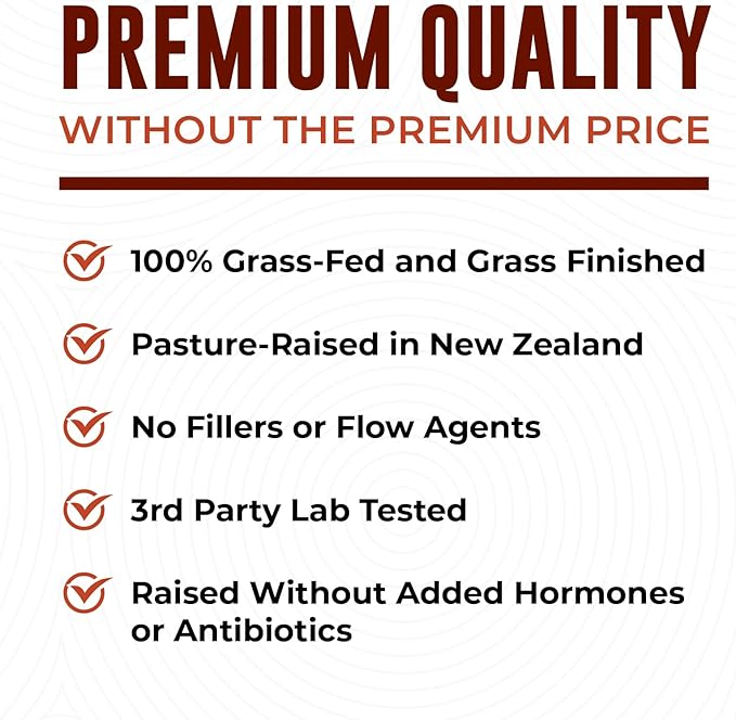 Left Coast Performance Grass Fed Beef Heart and Liver Supplement – Pasture-Raised in New Zealand, No Fillers or Flow Agents – Natural CoQ10 & Iron Support - Beef Organ Supplement – 180 Capsules
