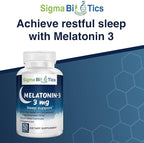 Sigma Biotics Melatonin 3mg Chewable Tablets - Sleep Supplement for Optimum Rest & Sleep-Wake Cycle - Non-GMO Melatonin Pills - Ideal for Occasional Sleeplessness - 3mg Dose, 50 Tablets