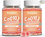CoQ10 Gummies 200 MG, with Omega-3, EPA + DHA, & Magnesium - Coenzyme Q10 Supplements for Hear-t Health, Cellular Energy & Antioxidant, Vegan - 120 Counts