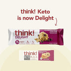 think! Delight, Keto Protein Bars, Healthy Low Carb, Gluten Free Snack - Chocolate Peanut Butter Cookie Dough, 10 Count (Packaging May Vary) (Pack of 2)