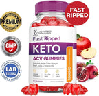 Justified Laboratories (2 Pack Fast Ripped Keto ACV Apple Cider Vinegar Formulated with Pomegranate Beet Juice Powder B12 Vegan Non GMO 120 Gummies
