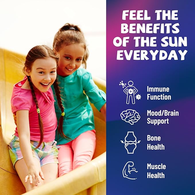 2PCS Vitamin D3 K2 Drops for Kids - Liquid Supplement with Magnesium for Calcium Absorption, Joint Health, Teeth & Heart - Non-GMO, Vegan, Orange, 4 Fl Oz - Kids Ages 4+