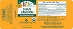 Herb Pharm Kids Certified- Alcohol-Free Sinus Samurai Liquid Herbal Formula, Organic, 1 Fl Oz