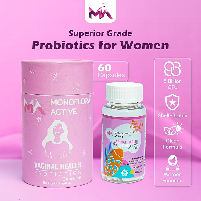 Probiotics for Women 5 Billion CFU Vaginal Probiotic Capsules with Lactobacillus & Prebiotics Supports Vaginal pH Balance, Healthy Flora, Odor Control, Digestive Urinary Tract Health
